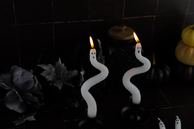 DIY Halloween Ghost Candles