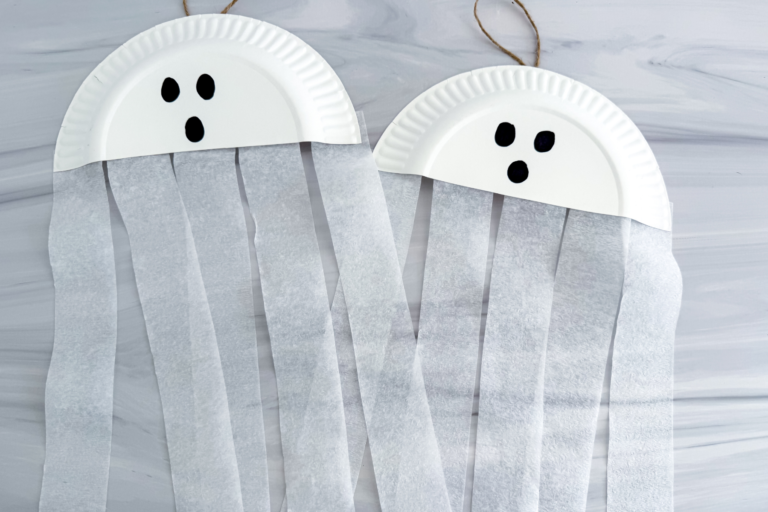 Paper Plate Ghost Craft for Kids